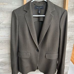 Rag & Bone Felted Olive Green Wool One Button Blazer Sz 0 Excellent Condition!